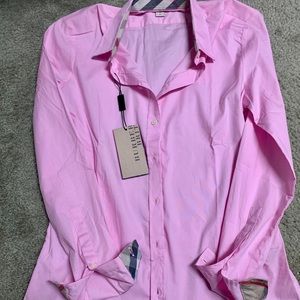 Burberry Brit Pale Women’s Pink Button Down NWT